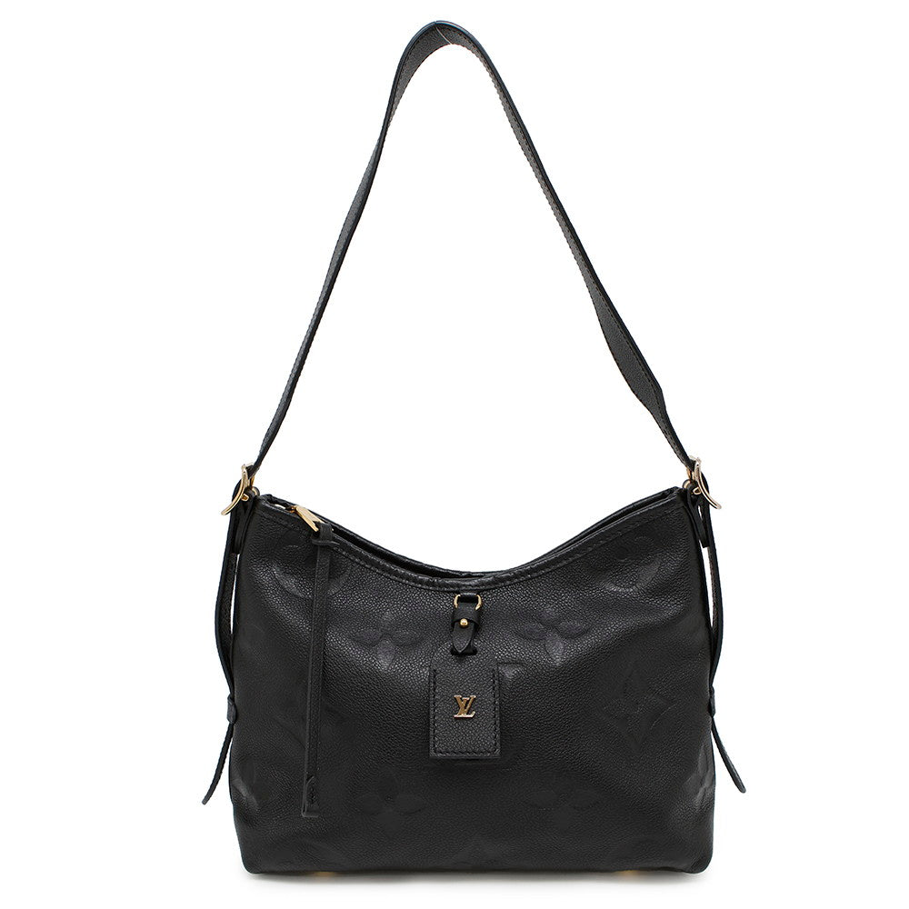 LOUIS VUITTON Carryall Zip NM BlackM46288 Monogram Empreinte Leather Size PM
