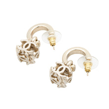 Load image into Gallery viewer, CHANEL CC Logo Cube EarringsAB9567 Gold Plated
