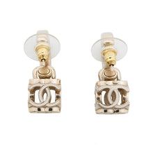 Load image into Gallery viewer, CHANEL CC Logo Cube EarringsAB9567 Gold Plated
