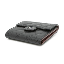 Load image into Gallery viewer, CHANEL Matelasse Classic Small Flap Wallet BlackAP0231 Caviar Leather
