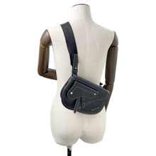 将图像加载到图库查看器中，Dior Saddle Crossbody Bag Black1ADPO095YKK Leather
