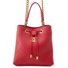 Load image into Gallery viewer, CHANEL Drawstring 2WayShoulder Bag RedAS0310 Caviar Leather
