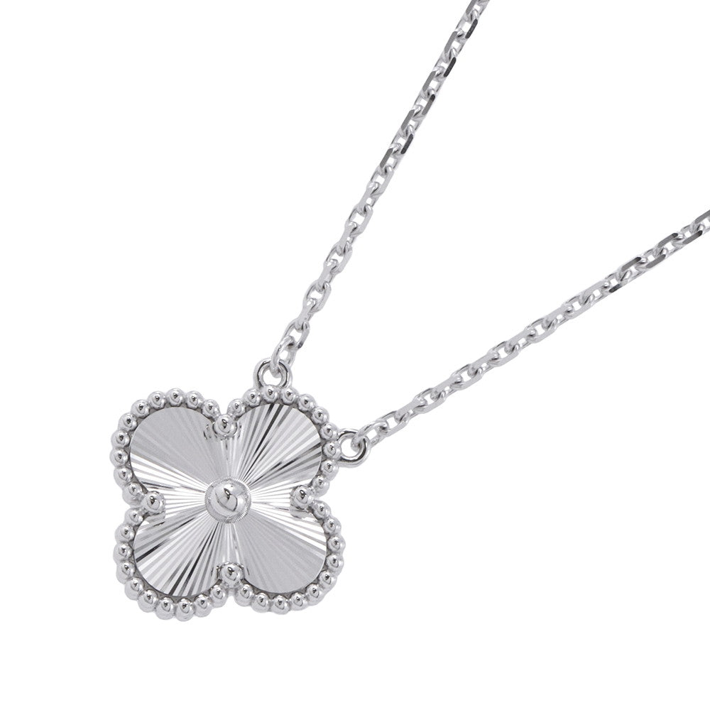 Van Cleef & Arpels Vintage Alhambra Pendant GuillochéVCARP9XG00 18K White Gold
