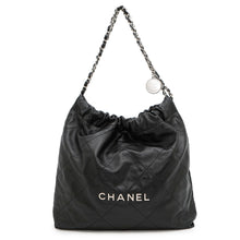 Load image into Gallery viewer, CHANEL CHANEL22 ChainShoulder Bag BlackAS3260 Shiny Calf Leather Size Small

