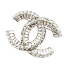 将图像加载到图库查看器中，CHANEL CC Logo BroochA63085 Metal Rhinestone
