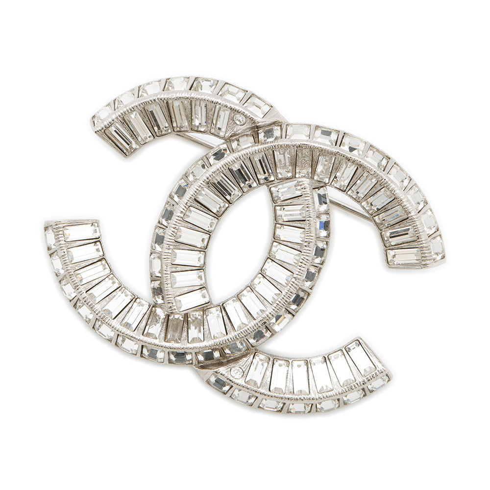 CHANEL CC Logo BroochA63085 Metal Rhinestone