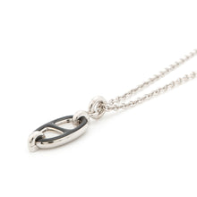 Load image into Gallery viewer, HERMES Mini Maillon Necklace Black Lacquer Metal
