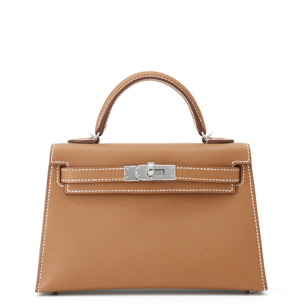HERMES Mini Kelly 2 Gold Epsom