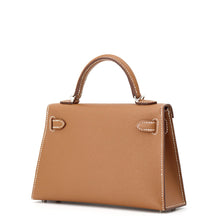 将图像加载到图库查看器中，HERMES Mini Kelly 2 Gold Epsom
