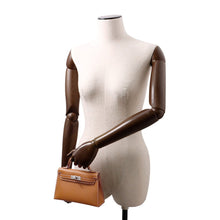将图像加载到图库查看器中，HERMES Mini Kelly 2 Gold Epsom
