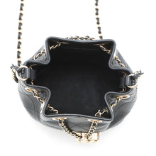 将图像加载到图库查看器中，CHANEL Matelasse Mini Drawstring ChainShoulder Bag BlackAS0197 Lambskin
