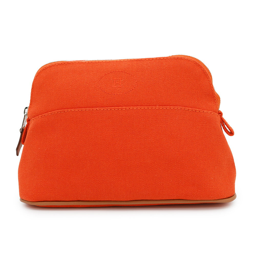 HERMES Bolide Pouch Orange Canvas Size Mini