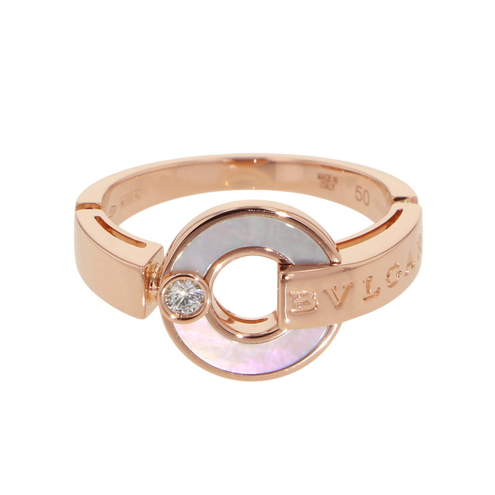 BVLGARI BVLGARI / BVLGARI OpenWork Ring Size 50/#10357533 18K Pink Gold