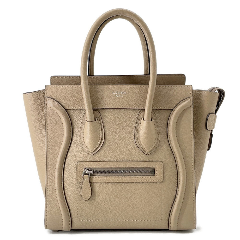 CELINE Luggage shopper Beige167793 Leather Size micro