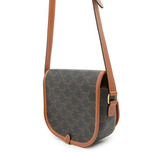 Load image into Gallery viewer, CELINE Triomphe Folco Shoulder Brown191502 PVC Leather Size Medium
