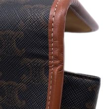 将图像加载到图库查看器中，CELINE ★Triomphe Folco Shoulder Brown191502 PVC Leather Size Medium

