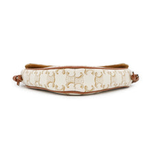 Load image into Gallery viewer, CELINE Triomphe Triangle Shoulder White/Brown195902 PVC Leather Size Mini
