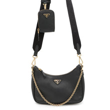 将图像加载到图库查看器中，PRADA Re-Edition 2005 Shoulder Black1BH204 Leather Canvas
