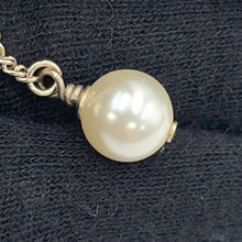 Load image into Gallery viewer, CHANEL CC Logo Perfume Bottle Heart Pearl Earrings Gold Metal Faux Pearl
