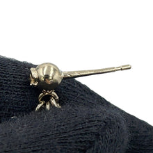 Load image into Gallery viewer, CHANEL CC Logo Perfume Bottle Heart Pearl Earrings Gold Metal Faux Pearl
