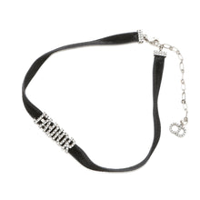 Load image into Gallery viewer, Dior JADIOR Rhinestone Choker Black Velour Rhinestone
