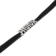 Load image into Gallery viewer, Dior JADIOR Rhinestone Choker Black Velour Rhinestone
