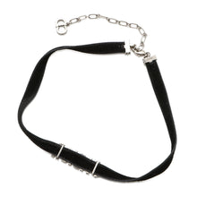 Load image into Gallery viewer, Dior JADIOR Rhinestone Choker Black Velour Rhinestone
