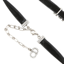 Load image into Gallery viewer, Dior JADIOR Rhinestone Choker Black Velour Rhinestone
