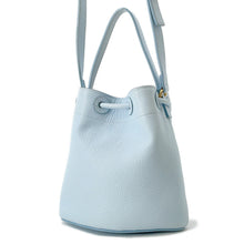 Load image into Gallery viewer, BURBERRY TB Bucket Drawstring Shoulder Bag Light Blue8070635 Leather Size Mini
