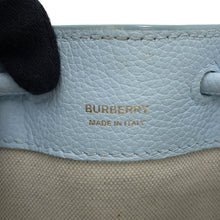 Load image into Gallery viewer, BURBERRY TB Bucket Drawstring Shoulder Bag Light Blue8070635 Leather Size Mini
