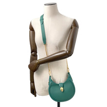 Load image into Gallery viewer, BVLGARI Serpenti Ellipse 2-way Shoulder Bag Emerald Green292582 Calf Leather
