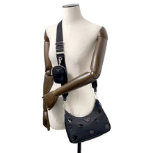 Load image into Gallery viewer, PRADA Shoulder Bag Re-Edition 2005 Re-Nylon Polka Dot Black1BH204 Nylon Sequins
