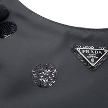 Load image into Gallery viewer, PRADA Shoulder Bag Re-Edition 2005 Re-Nylon Polka Dot Black1BH204 Nylon Sequins
