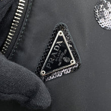 Load image into Gallery viewer, PRADA Shoulder Bag Re-Edition 2005 Re-Nylon Polka Dot Black1BH204 Nylon Sequins
