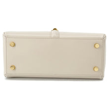 将图像加载到图库查看器中，CELINE ★16 Sèze Shoulder Bag Beige188003 Calf Leather Size Small
