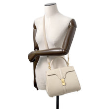 将图像加载到图库查看器中，CELINE 16 Sèze Shoulder Bag Beige188003 Calf Leather Size Small
