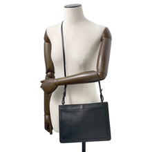 将图像加载到图库查看器中，BALENCIAGA ★NavyPochette Shoulder Bag Black339937 Leather
