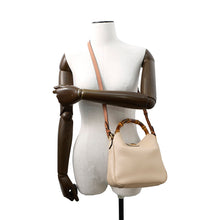 将图像加载到图库查看器中，GUCCI Diana Bamboo 2way Shoulder Bag Beige746251 Leather Size Small
