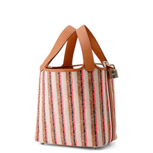 Load image into Gallery viewer, HERMES Picotin Lock Blanket Ecru/Beige/Fauve/Rose Pop/Gold/Black Toile H Swift Leather Size PM
