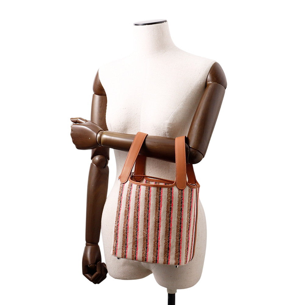 HERMES ★Picotin Lock Blanket Ecru/Beige/Fauve/Rose Pop/Gold/Black Toile H Swift Leather Size PM