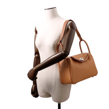 Load image into Gallery viewer, HERMES Lindy Gold Taurillon Clemence Size 26
