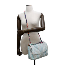 将图像加载到图库查看器中，CHANEL Matelasse Jungle Jeans ChainShoulder Bag Light Blue/Multicolor Cotton Size 30
