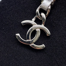将图像加载到图库查看器中，CHANEL Star Motif Chain Card Case Silver Lambskin
