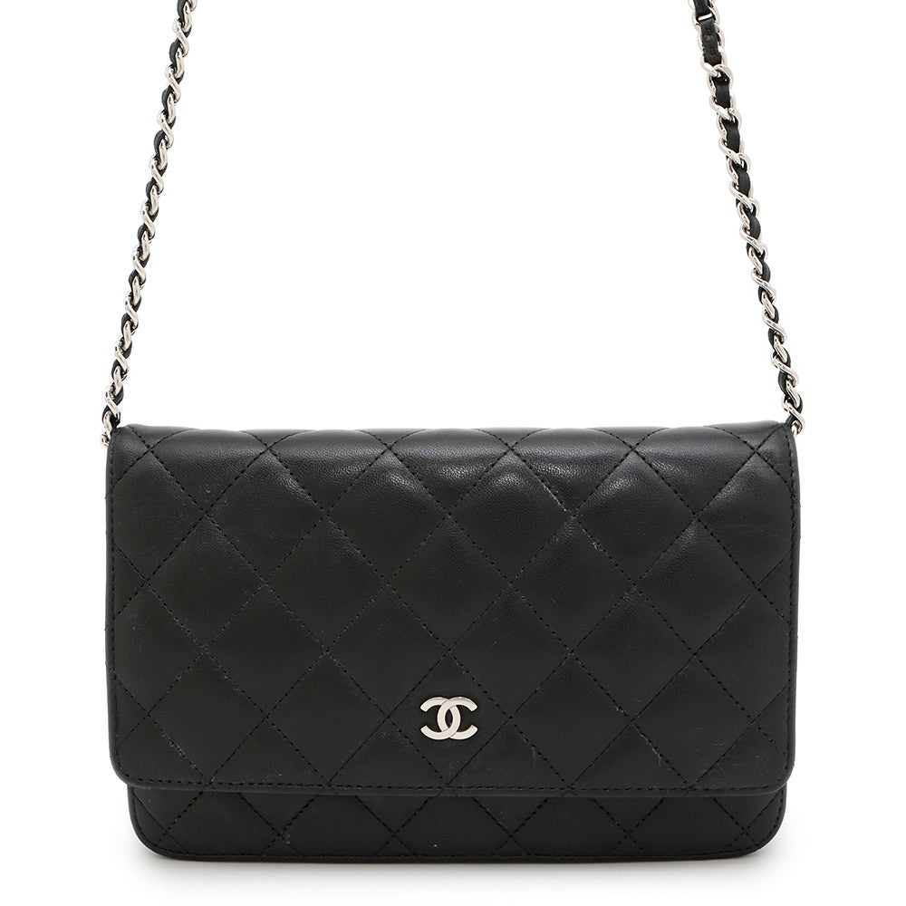 CHANEL Matelasse Chain wallet BlackAP0250 Lambskin