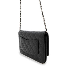 将图像加载到图库查看器中，CHANEL Matelasse Chain wallet BlackAP0250 Lambskin

