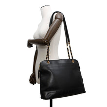 Load image into Gallery viewer, CHANEL Logo ChainShoulder Bag BlackA07265 Caviar Leather
