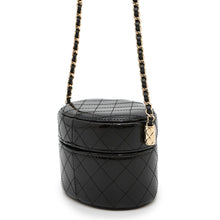 将图像加载到图库查看器中，CHANEL Matelasse Mini Chain Vanity BlackAP1616 Patent Leather
