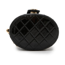 将图像加载到图库查看器中，CHANEL Matelasse Mini Chain Vanity BlackAP1616 Patent Leather
