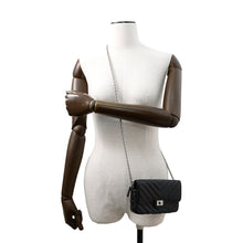将图像加载到图库查看器中，CHANEL ★Chevron 2.55 ChainShoulderPouch BlackAP2215 Lambskin
