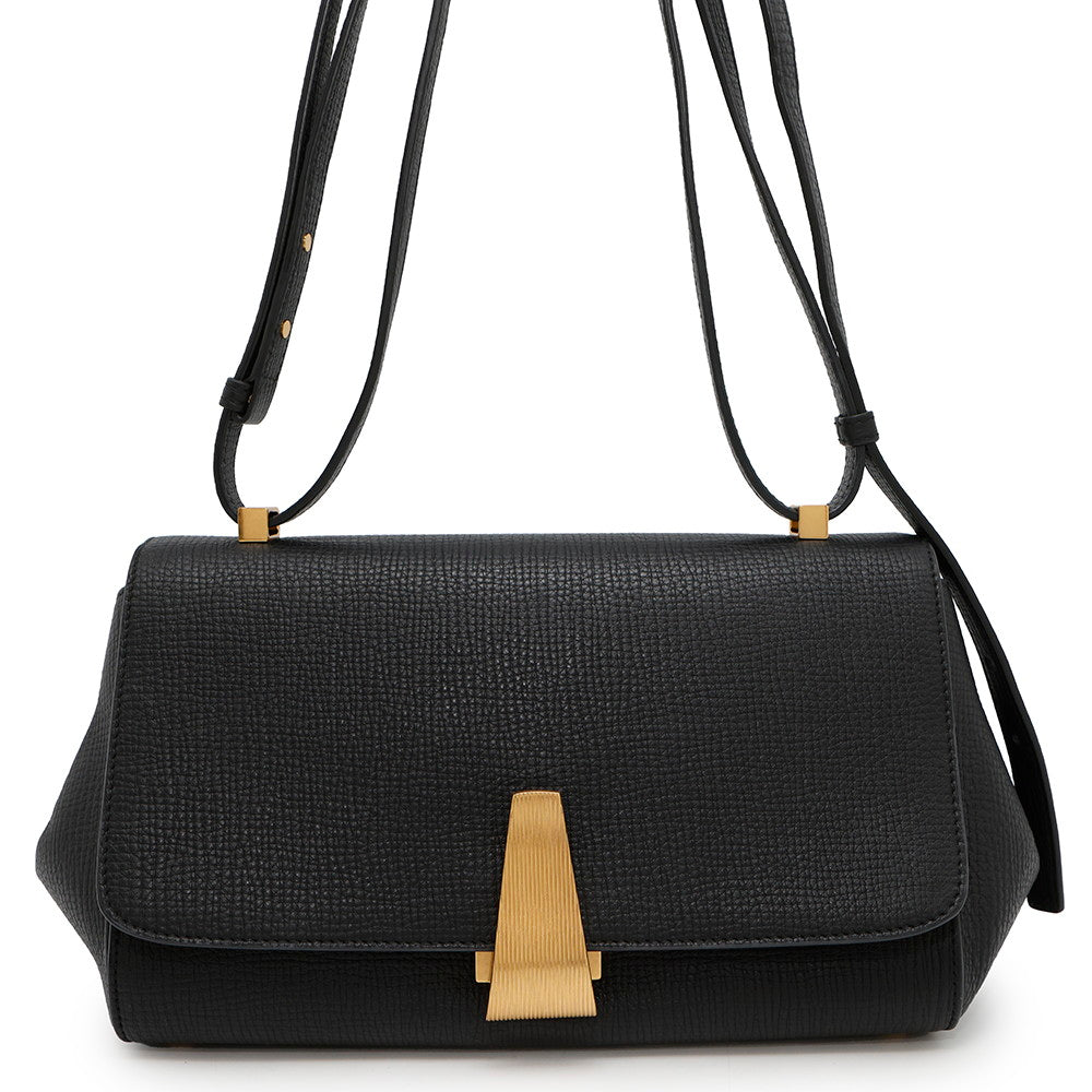 Bottega Veneta Angle Palmellato Shoulder Bag Black576143 Leather